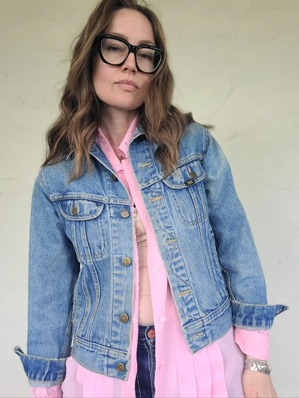 The LEE Riders Vintage 80s Denim Jacket S/M - Picture 3 of 16